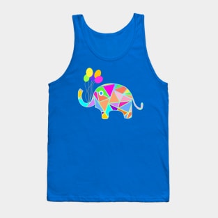 GEOMETRIC Celebration Elephant. Tank Top